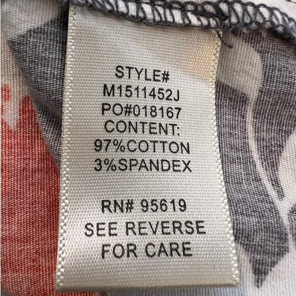 John Paul Richard Blouse in Gray White Red Floral Print Halter Neckline Size XL - Picture 5 of 6